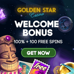 Golden Star Casino claim 100 FREE spins