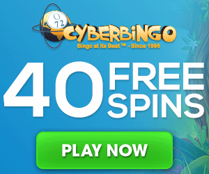 New players receive 40 FREE spins at Cyber Bingo