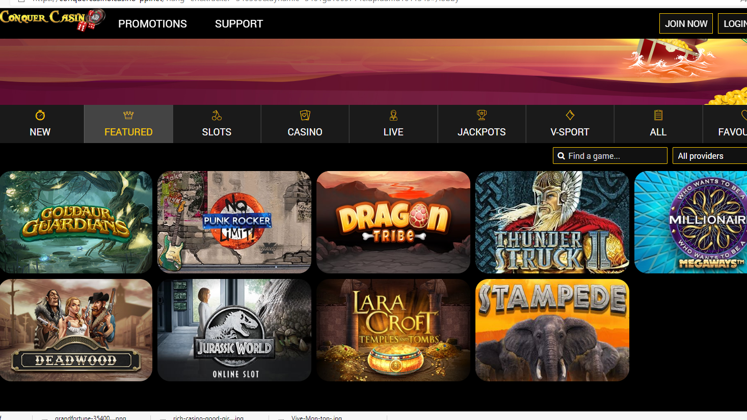 Conquer Casino online is a full featured online casino with amazing slots, and most casino games for all players.