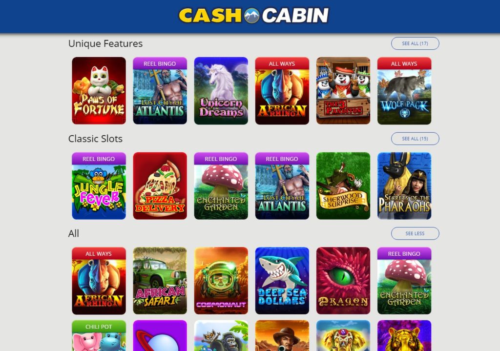 Cash Cabin welcome players to a fun and safe online bingo and slots site