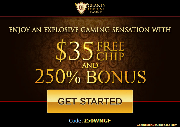 Grand Fortune casino offers players $35 free chip bonus when they sign up. Open to players from USA, Canada, Australia, New Zealand and more.