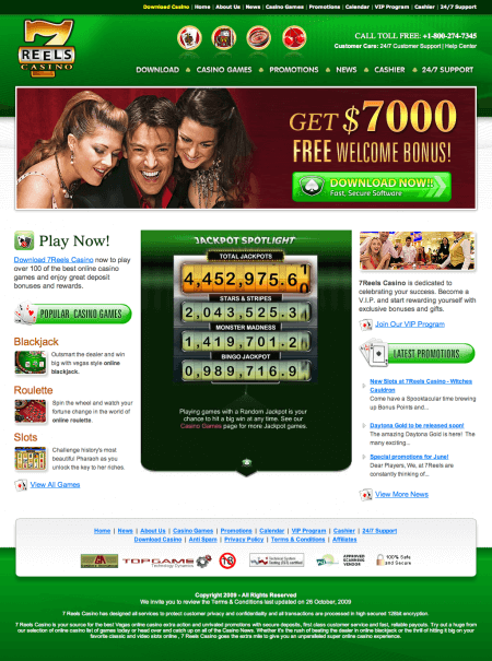 7 Reels Casino has a great welcome bonus for new players.