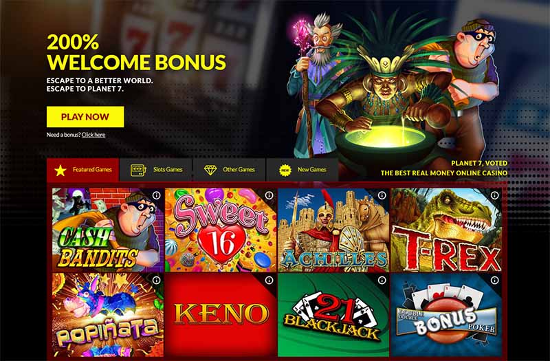 Planet 7 Casino offers a great selection of games. Open to the USA. Claim 50 FREE spins or  FREE chip bonus.