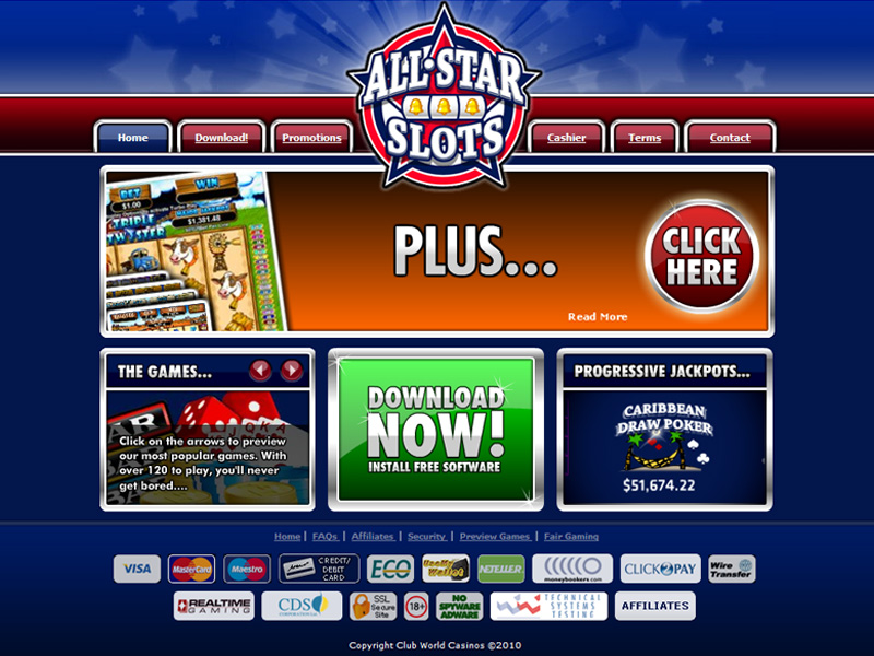 All-Star Slots Casino fun $4000 free welcome bonus