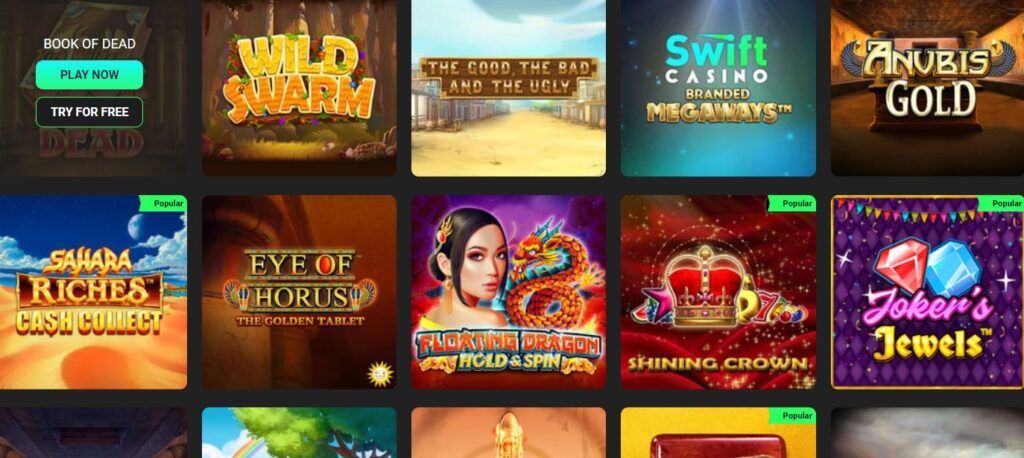 Swift Casino online list of new games 2022