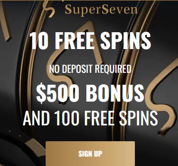 Super Seven Casino 10 FREE no deposit spins