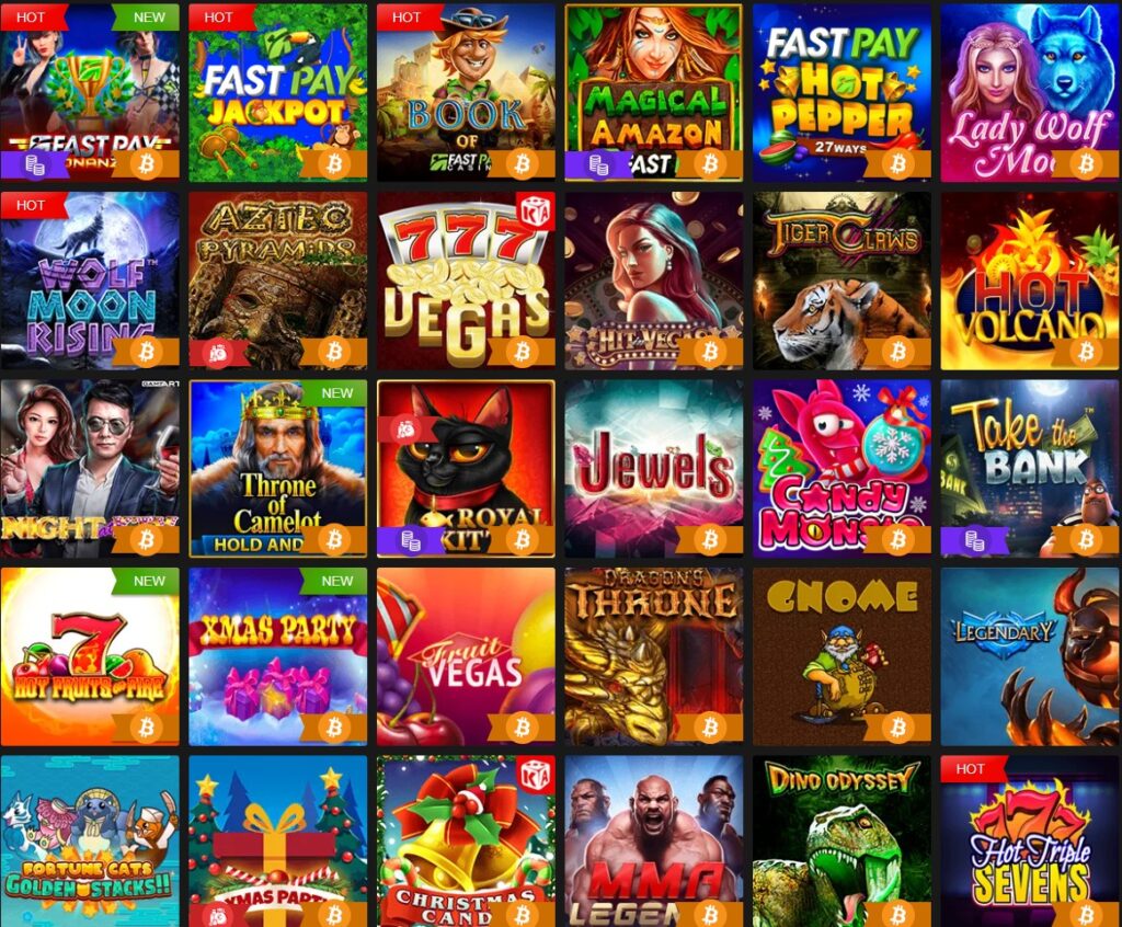 Games at Fast Pay Casino hundreds to play with 2 minutes withdrawals